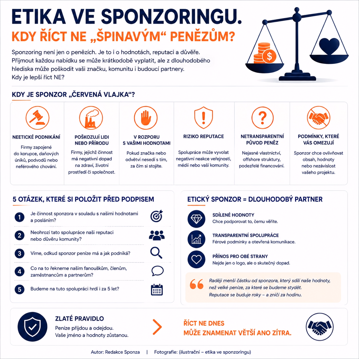 etika sponzoringu: Etika ve sponzoringu: kdy říct ne? | Sponza.cz
