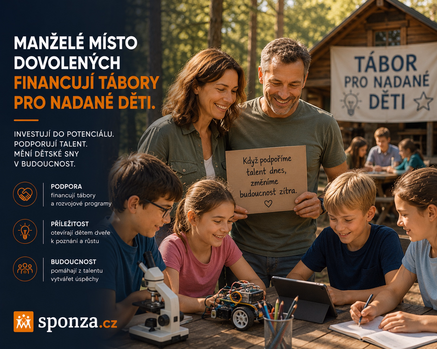 sponzoring místo dovolené: Manželé místo dovolených financují tábory pro nadané děti | Sponza.cz
